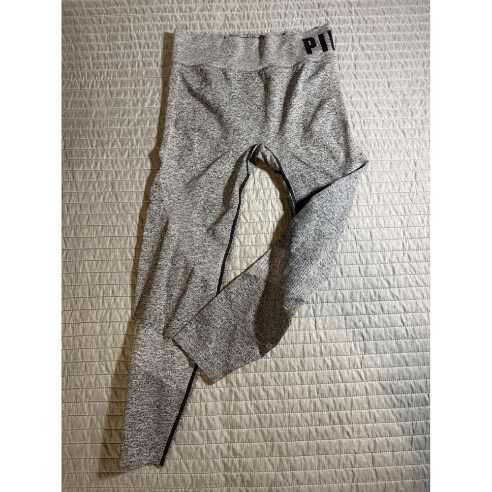 Pink Victoria's Secret Active Grey Marl Seamless Leggings XL High Waist Gym
